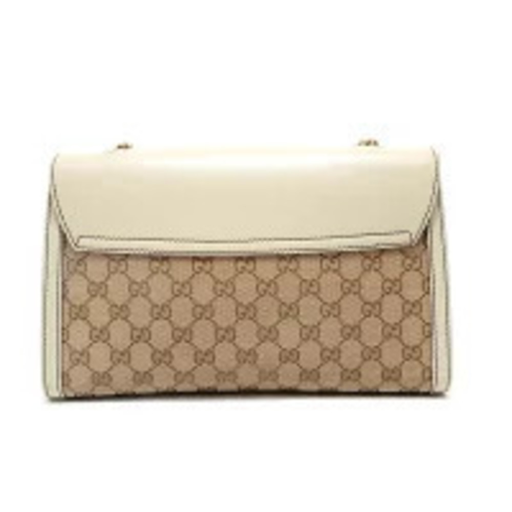 Gucci Horsebit Chain Shoulder Bag Beige Cream
